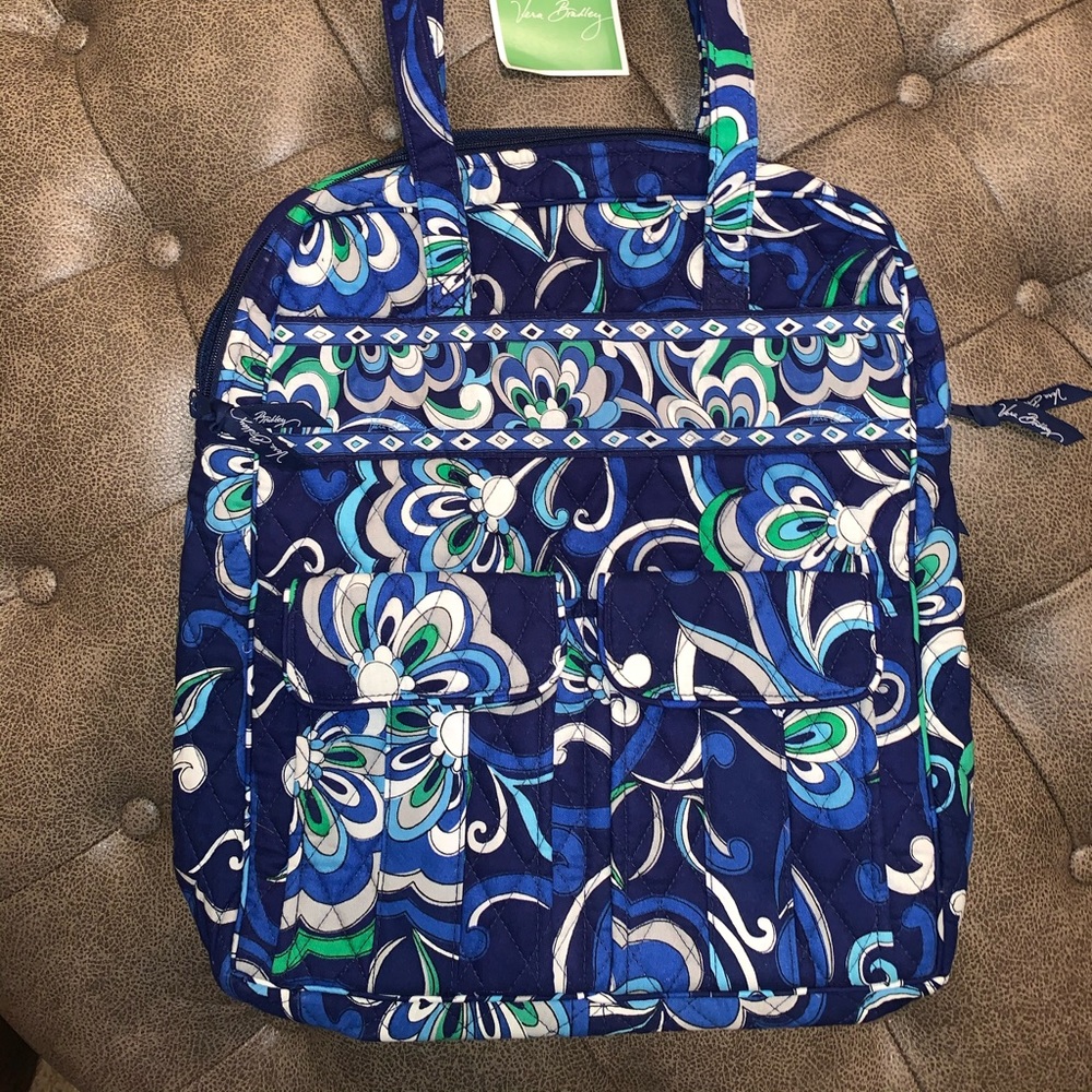 Vera Bradley Tall ZIP Tote Mediterranean Blue